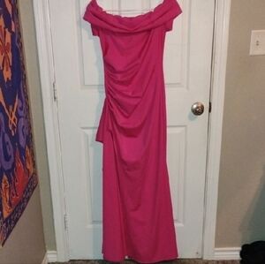 Elegant Pink Off-Shoulder Dress